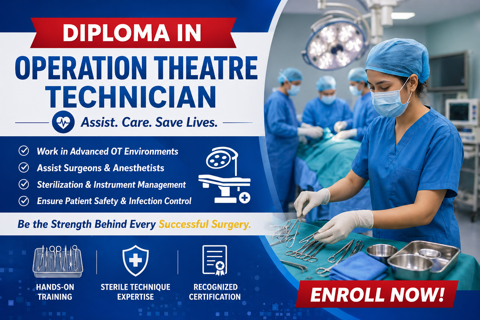 DIPLOMA IN OPERATION THEATRE TECHNICIAN